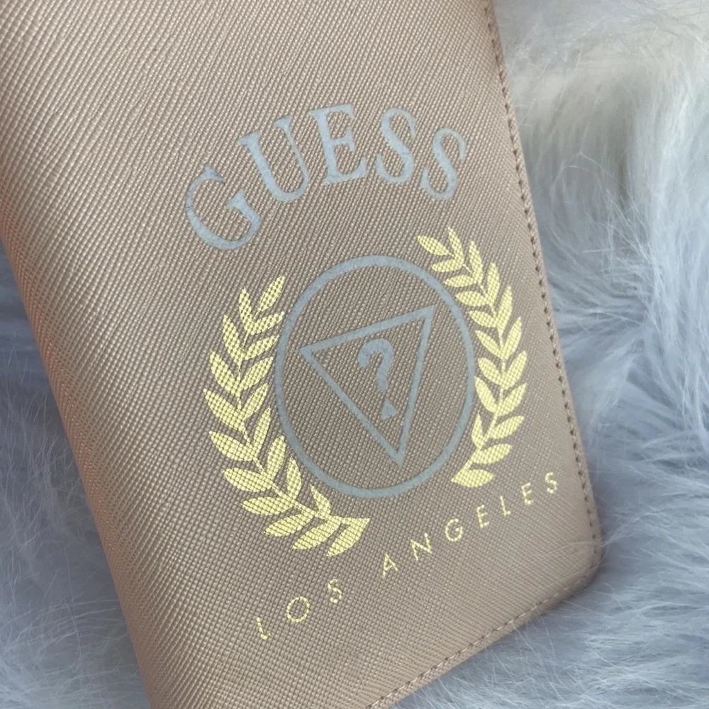 New GUESS Logo Passport Case